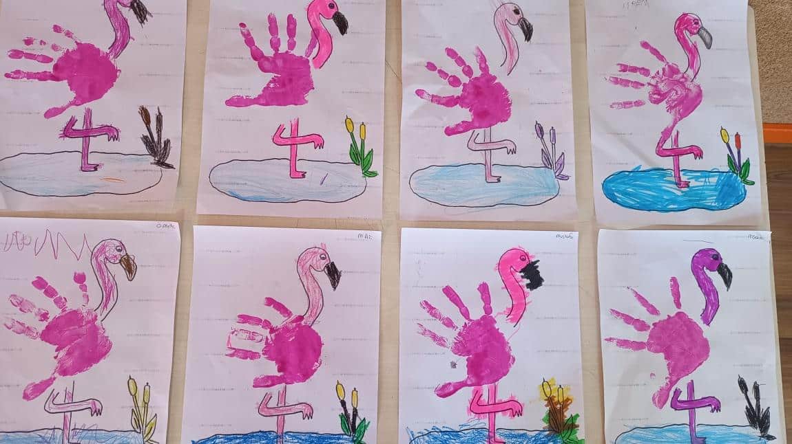 4 Yaş Sınıfı Flamingo Sanat Etkinliği 